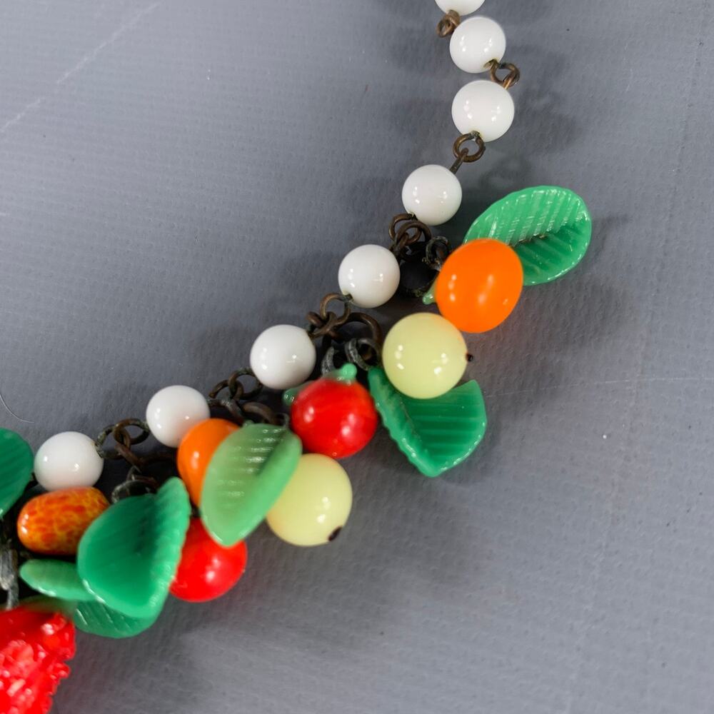 Miriam Haskell 1920s White Multi Color Fruit Bead… - image 3